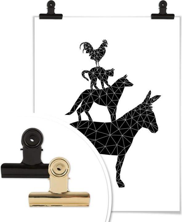 Image du produit Trenddeko Musiciens géométriques de la ville de Brême (30 x 40 cm)