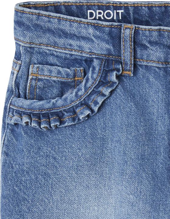 Actual product image Vertbaudet Straight girls' jeans, COMFORT waist size (122)