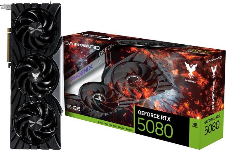 Produktbild Gainward GeForce RTX 5080 Phoenix V1 (DLSS 4, 3x DisplayPort, 1x HDMI 2.1) (16 GB)