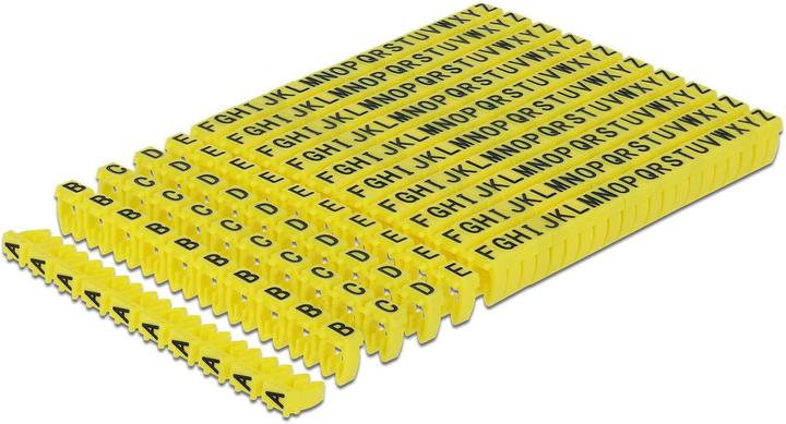 Productafbeelding Delock Kabelidentificatieclips A-Z geel, 10x 26 stuks
