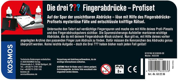 Produktbild Kosmos Detektivausrüstung Die Drei??? Fingerabdrücke Profiset