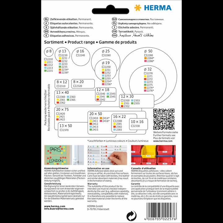 Immagine prodotto HERMA Verschlussetiketten