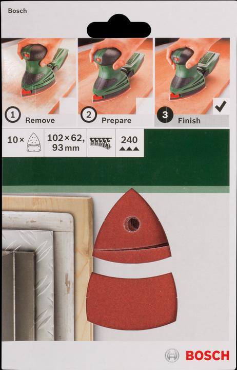 Image du produit Bosch Zubehör Jeu de feuilles abrasives (240)