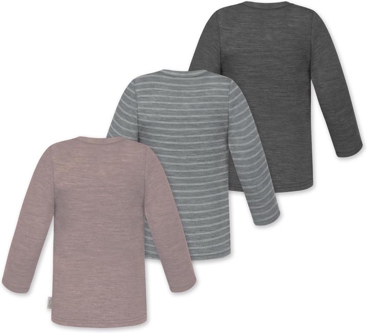 Actual product image Normani 3-pack baby merino longsleeve "Taupo" - 9475 (110)