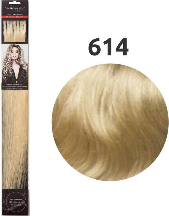 Actual product image Balmain Hair HairXpressions Human Hair (614 Bright Light Blonde Natural, 50 cm)