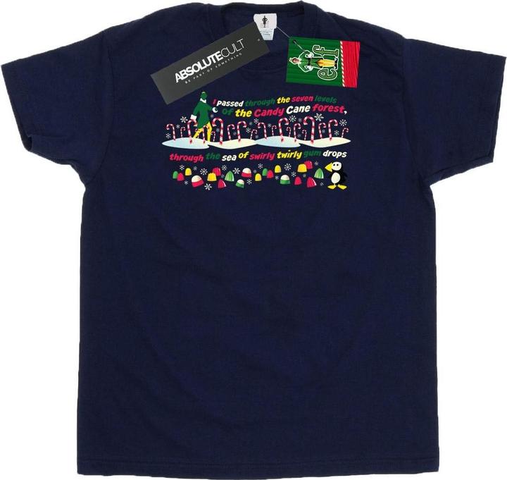 Actual product image Elf Mens Candy Cane Forest T-Shirt (S)