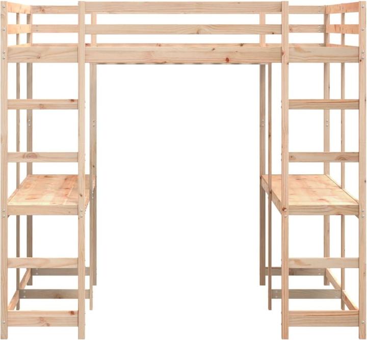 Image du produit VidaXL Lit mezzanine avec bureau & échelle (180 x 200 cm)