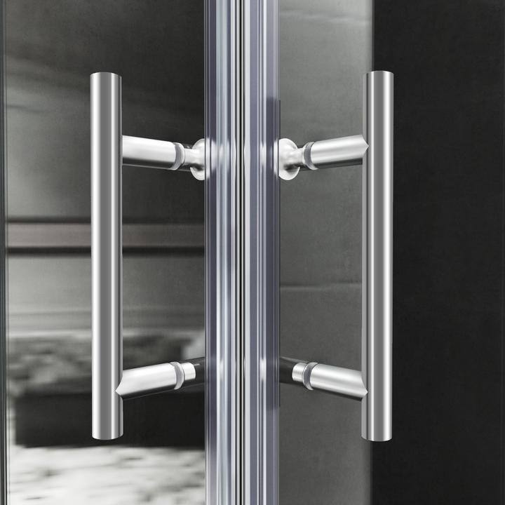 Produktbild SONNI Eck-Duschkabine 120*80*195 cm, ohne Duschwanne (120 cm, 120 cm, 195 cm)