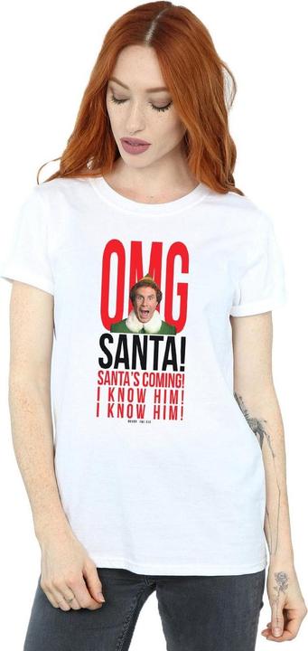 Image du produit Elf - T-shirt OMG SANTA KNOW HIM - Femme (XL)