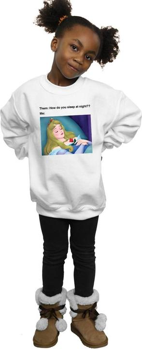 Actual product image Disney Girls Sleeping Beauty Meme Sweatshirt (116)