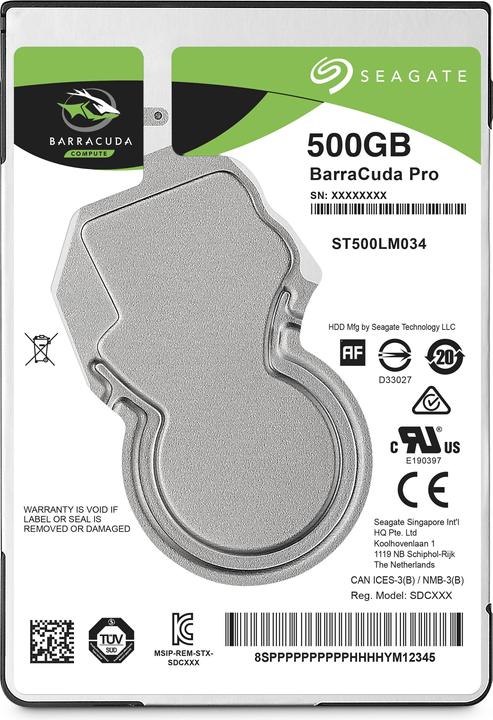 Seagate BarraCuda Pro (0.50 TB, 2.5", SMR)