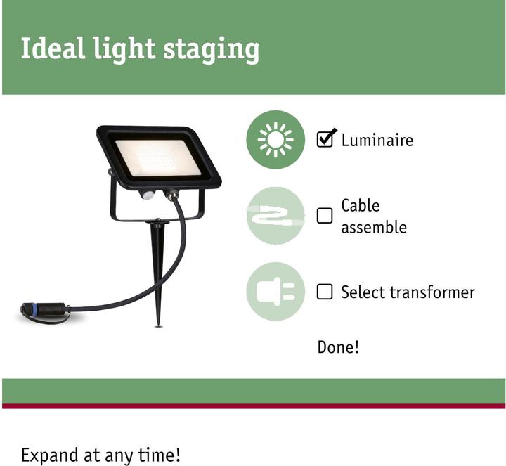 Immagine prodotto Paulmann Outdoor Plug & Shine Flood Spot (1700 lm, IP65)