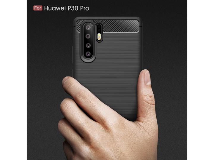 Produktbild Screenguard Huawei P30 Pro Hülle Carbon Brushed Soft TPU (Huawei P30 Pro)