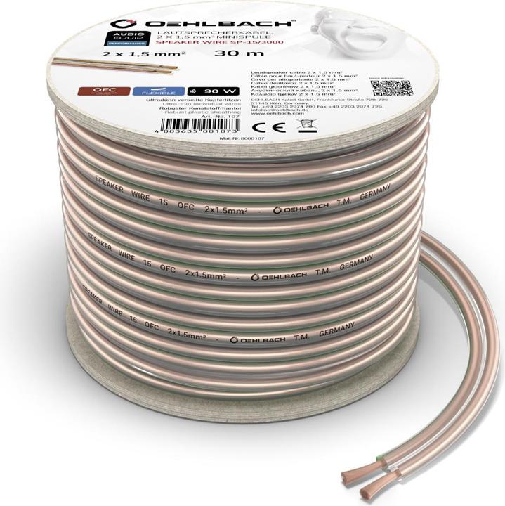Actual product image Oehlbach Speaker Wire SP15 (30 m, 1.50 mm²)