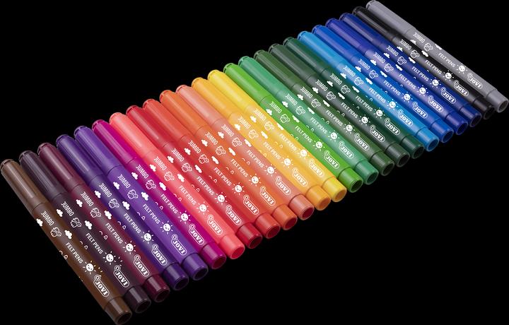 Actual product image Jovi Fibre-tip pens Maxi PU= 24 pieces assorted (24 colours, 24 x)
