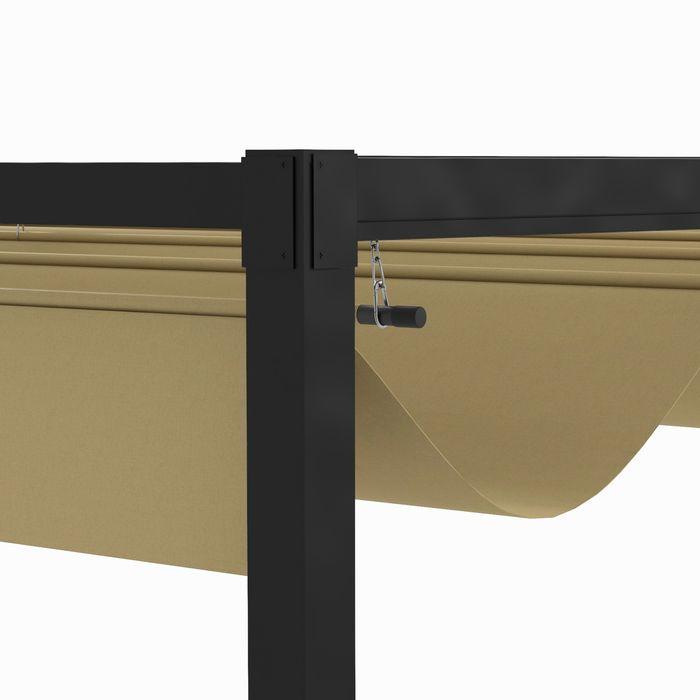 Immagine prodotto Swisshandel24 Pergola 3x2m, mit verstellbares Dach, Freistehend, Sonnenschutz, Khaki (298 cm, 213 cm)