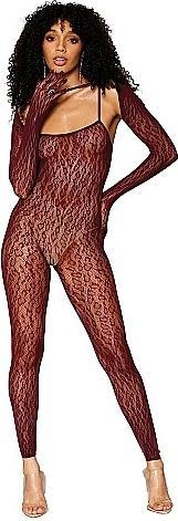 Actual product image Dreamgirl Catsuit Bodystocking and Shrug DiamondOne Size (One size)