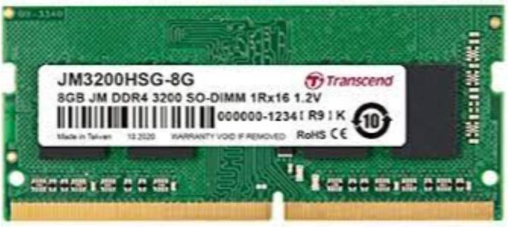 Produktbild Transcend Laptop Arbeitsspeicher Modul 8 DDR4 3200MHz Speichermodul (1 x 8GB, 3200 MHz, DDR4-RAM, SO-DIMM)