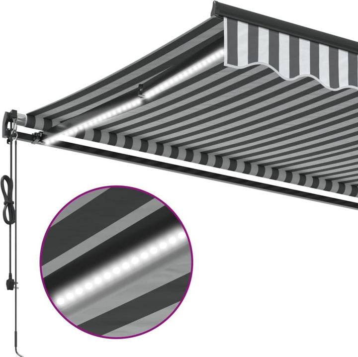 Produktbild VidaXL Markise Gelenkarmmarkise Sonnenmarkise Automatisch mit LEDs 450x350cm (4.50 m)