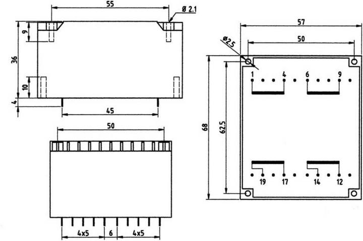 Actual product image Weiss Elektrotechnik UI 39 flat transformer 30 VA