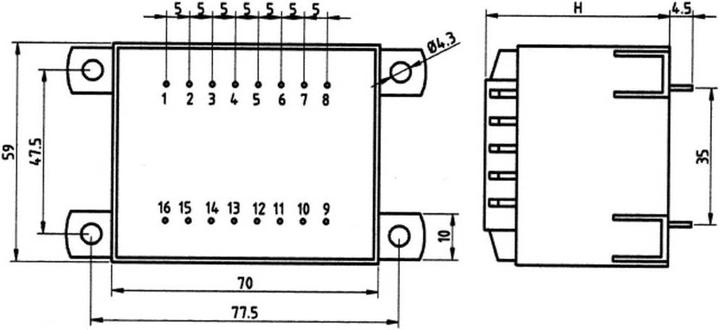Produktbild Weiss Elektrotechnik EI 66-Printtransformator 50 VA