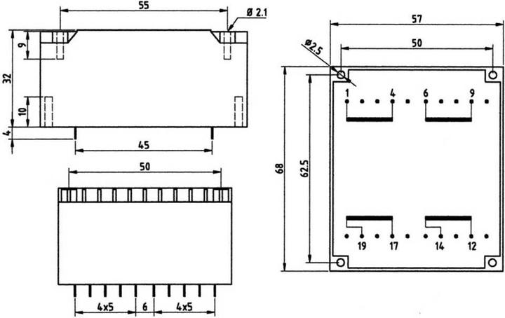 Produktbild Weiss Elektrotechnik UI 39-Flachtransformator 24 VA