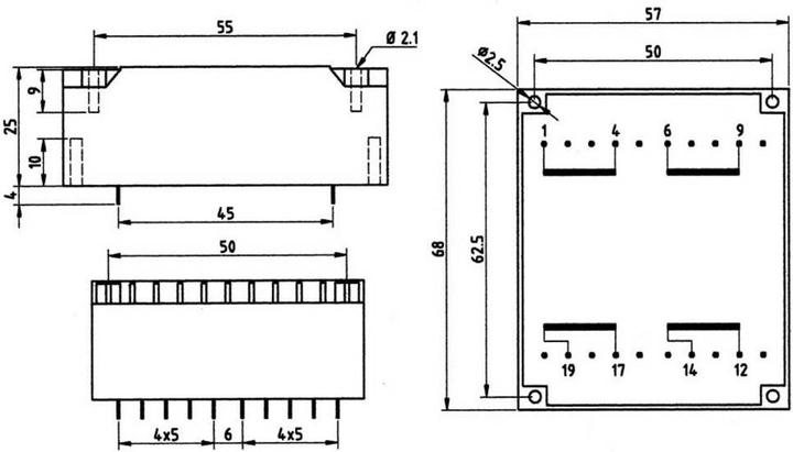 Immagine prodotto Weiss Elektrotechnik UI 39 trasformatore piatto 14 VA