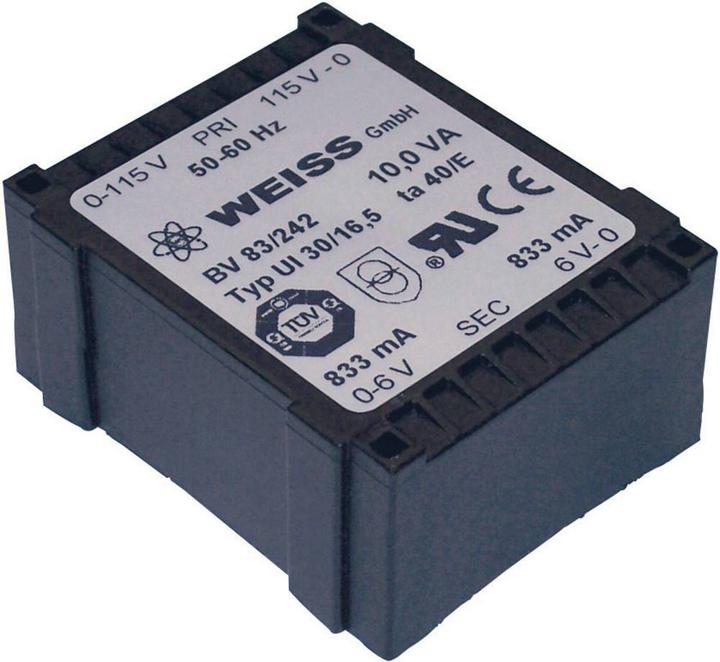 Weiss Elektrotechnik UI 30-Flachtransformator 10 VA