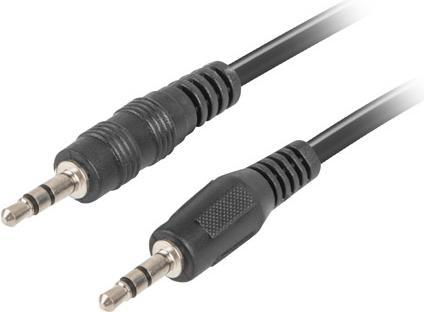 Lanberg CA-MJMJ-10CC-0012-BK, 3.5mm, Male, 3.5mm, Male, 1.2 m, Black (1.20 m)