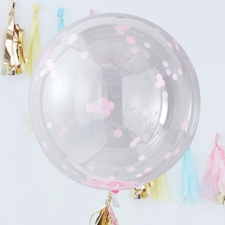 Immagine prodotto Ginger Ray Palloncini a coriandoli XXL - Set di 3 palloncini rosa