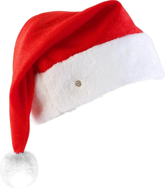 Infactory Bonnet de Père Noël LED avec pompon lumineux