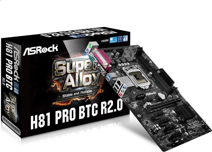 Actual product image AsRock H81 Pro BTC R2.0 (LGA 1150, Intel H81, ATX)