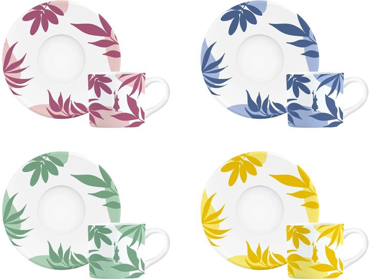 Actual product image Bialetti Primavera Zestaw 4 filiżanek ze spodkiem (4 sztuki) (60 ml, 4 x)