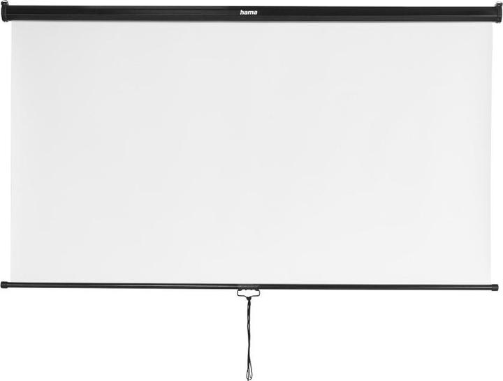 Produktbild Hama Rollo-Leinwand, 175 x 175 cm, mobil, für Decken- oder Wandmontage, Weiss (97.24", 1:1)