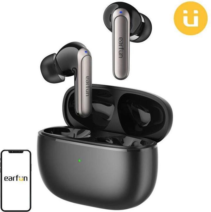 EarFun Auricolari senza fili TWS Air 2 NC ANC (nero) (ANC, Senza fili)