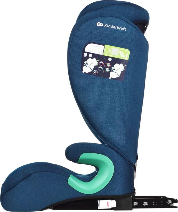 Actual product image KinderKraft Junior Fix 2 I-Size Harbor Blue (Child seat, ECE R129/i-Size Standard)