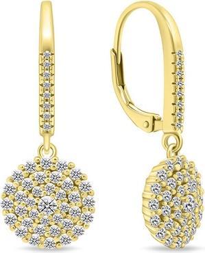 Brilio Silver - Decent gold-plated earrings with zircons EA730Y