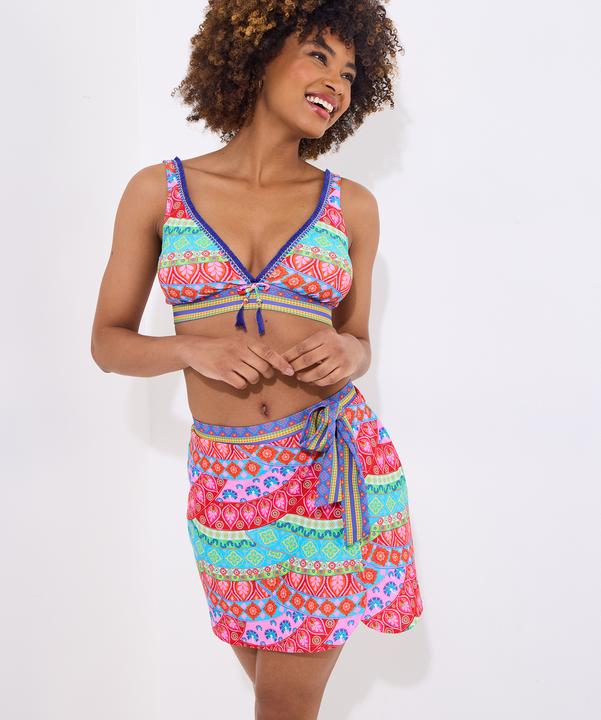 Actual product image Joe Browns Patchwork Tassel Trim Wrap Swim Skirt (46)