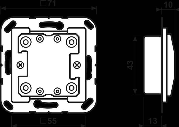 Produktbild JUNG A10911TE KNX Erweiterung 1f. Taster