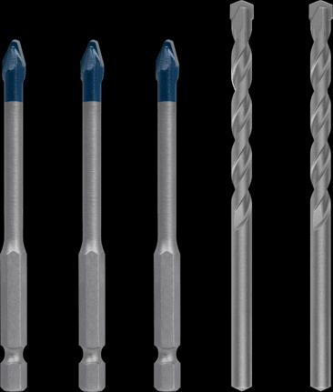 Actual product image Bosch Professional Zubehör Expert HEX-9 HardCeramic Drill Mixed Set, 6 mm, 5 pcs. (6 mm)