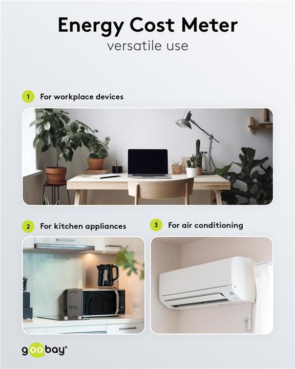 Actual product image Goobay Digital energy cost meter Pro