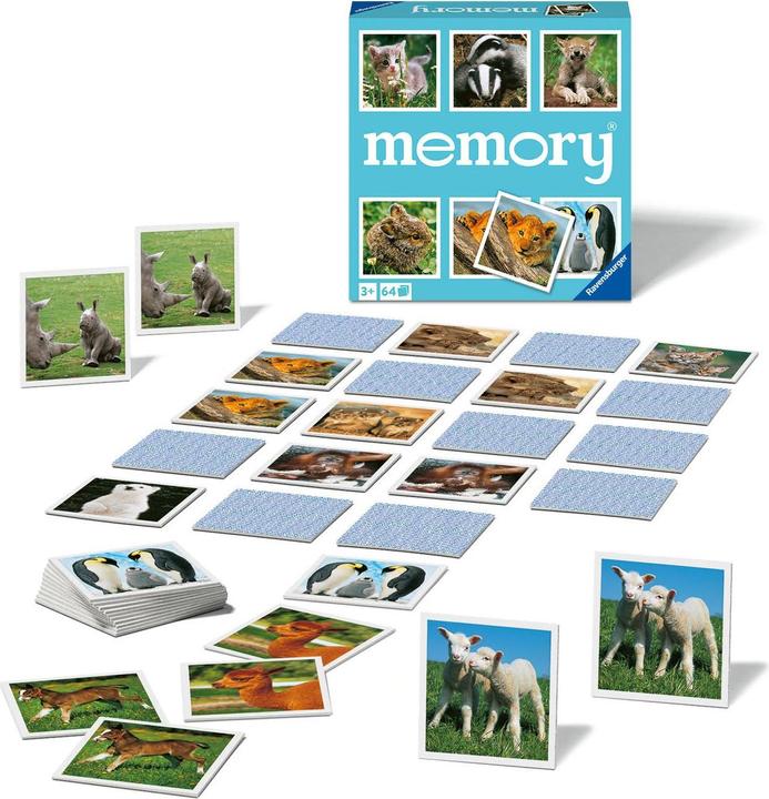 Produktbild Ravensburger Memory Tierkinder (Deutsch, Französisch, Englisch, Italienisch, Portugiesisch, Niederländisch, Norwegisch)