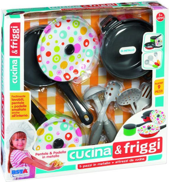 Immagine prodotto Rs Toys Set da cucina in metallo 9 pezzi