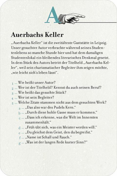 Actual product image MOS55034 - The large literature quizz from A to Z, for 2 or more players, from 12 years (DE edition) (German)