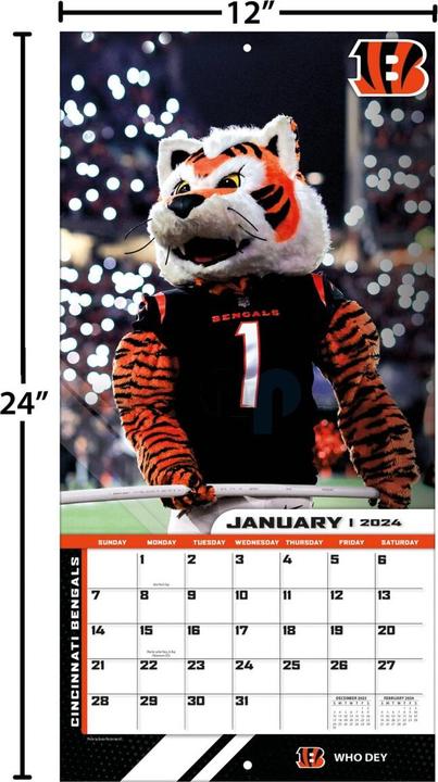 Image du produit NFL - NFL Maskottchen - 30,5 x 30,5 cm Calendrier mural 2024 (Anglais, Allemand, Français, Italien, Espagnol)