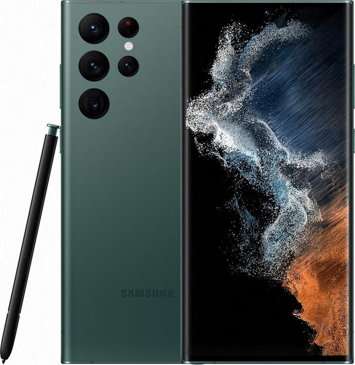 Produktbild Samsung Galaxy S22 Ultra (Snapdragon) (512 GB, Green, 6.80", Dual SIM, 108 Mpx, 5G)