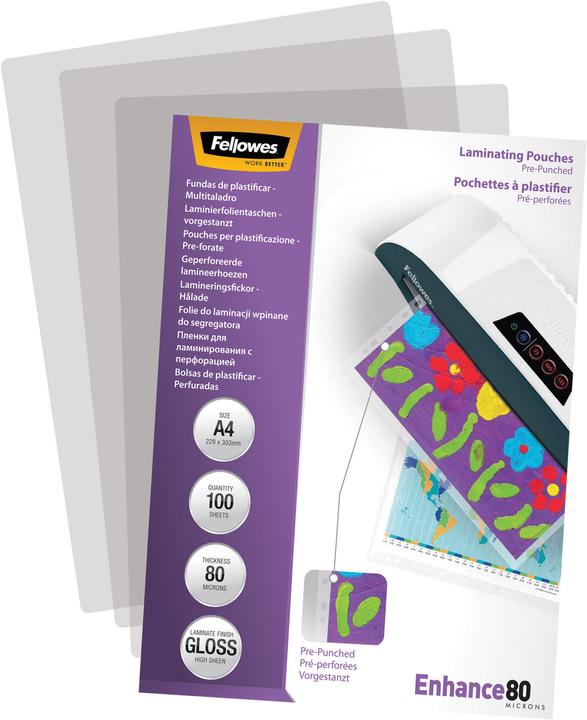 Image du produit Fellowes Améliorer 80 (A4, 100 pièce(s), 80 µm)