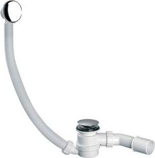 Actual product image McAlpine Siphon drain and overflow set with chrome-plated click-clack connector (HC2600CL) (Overflow set, 1 1/2“)