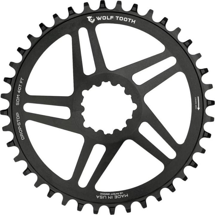 Produktbild Wolf Tooth SRAM BB30 Short Spindle Direct Mount Kettenblatt, 30 Z., Drop-Stop B, black (30)