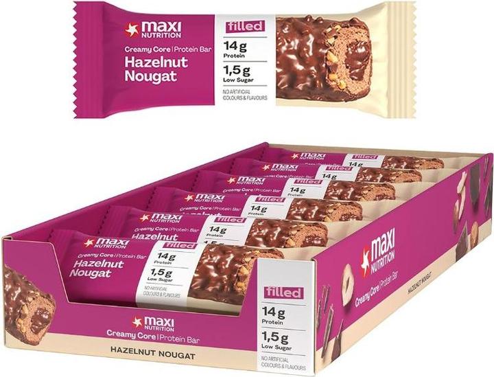 Immagine prodotto Maxi Nutrition Barretta al cuore cremoso Hazel (Nocciola, Torrone, 1 pz., 45 g)